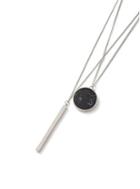 Topman Mens Black Circle And Stick Pendant*