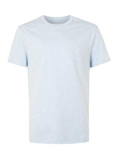 Topman Mens Light Blue Marl Pocket Crew Neck T-shirt
