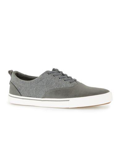 Topman Mens Grey Jersey And Nubuck Sneakers