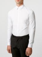 Topman Mens White Long Sleeve Stretch Smart Shirt