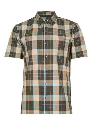 Topman Mens Blue Pink Checked Short Sleeve Shirt