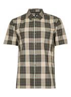 Topman Mens Blue Pink Checked Short Sleeve Shirt
