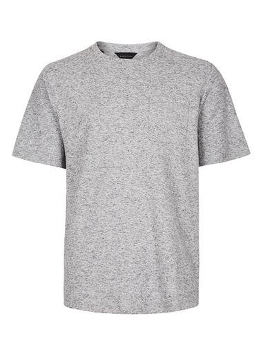 Topman Mens Grey Selected Homme Gray Speckle Short Sleeve Sweatshirt