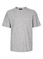 Topman Mens Grey Selected Homme Gray Speckle Short Sleeve Sweatshirt