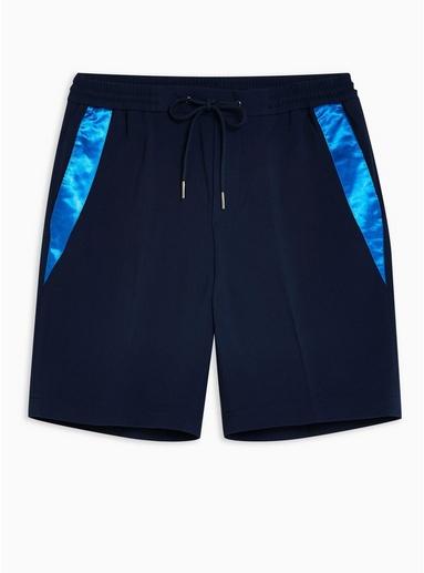 Topman Mens Navy Side Taping Formal Shorts