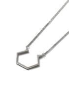 Topman Mens Silver Look Geometric Cut Out Necklace*