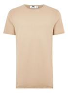 Topman Mens Beige Stone Longline Crew Neck T-shirt
