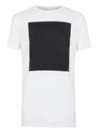 Topman Mens White Square Print Longline T-shirt