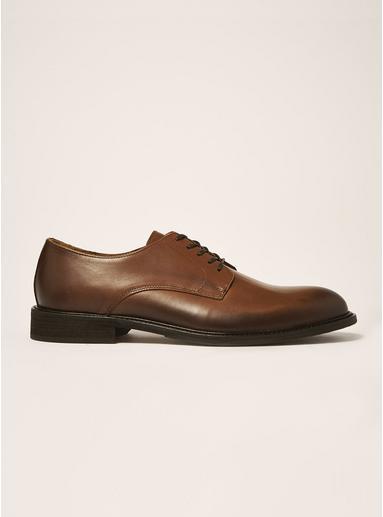 Topman Mens Brown Selected Homme's Tan Leather Baxter Derby Shoes