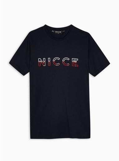 Nicce Mens Navy Nicce Split Logo T-shirt