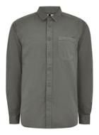 Topman Mens Grey Gray Twill Shirt