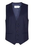 Topman Mens Charlie Casely-hayford X Topman Blue Twill Skinny Wedding Suit Vest