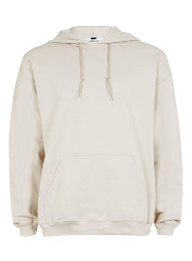 Topman Mens Stone Sand Skater Fit Hoodie
