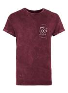 Topman Mens Purple Wash Los Angeles Print Roller T-shirt