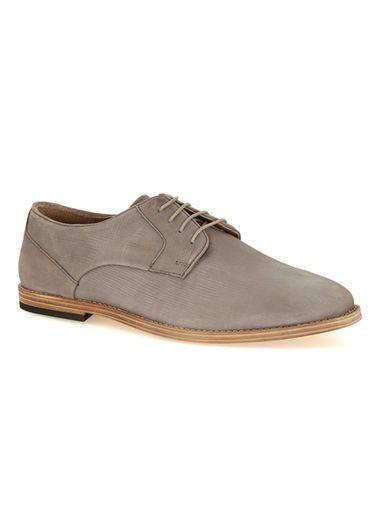 Topman Mens Grey Nubuck Miller Derby Shoes