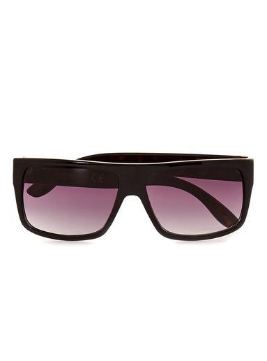 Topman Mens Brown Black Flat Top Tortoiseshell Framed Sunglasses
