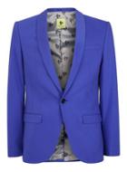 Topman Mens Noose & Monkey Bright Blue Suit Jacket