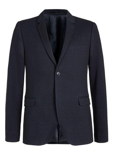 Topman Mens Blue Navy Pique Weave Jersey Skinny Fit Blazer