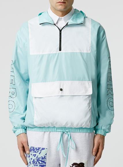 Topman Mens Red Hero's Heroine Blue Funnel Jacket*