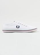 Topman Mens Fred Perry White Twill Plimsolls
