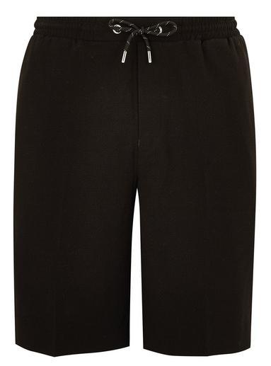Topman Mens Black Seersucker Shorts