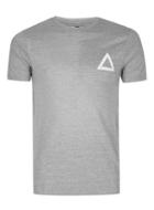 Topman Mens Mid Grey Gray Marl Triangle Print T-shirt