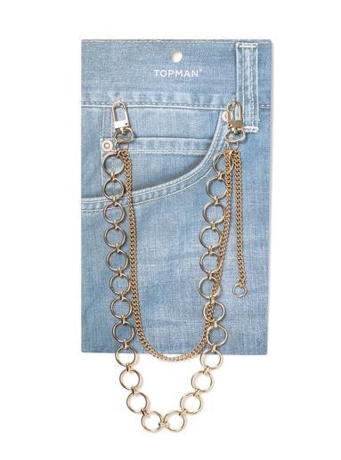 Topman Mens Gold Loop Wallet Chain*