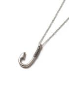 Topman Mens Silver Look Hook Pendant Necklace*