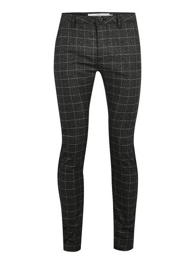 Topman Mens Black Grid Check Fleck Skinny Trousers
