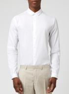 Topman Mens Premium White Penny Collar Formal Shirt