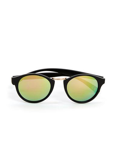 Topman Mens Jeepers Peepers Green Round Drop Nose Sunglasses*