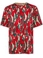Topman Mens Red 'hyke' Camouflage T-shirt