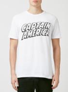 Topman Mens White Captain America T-shirt