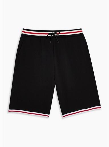 Topman Mens Black Tipping Jersey Shorts