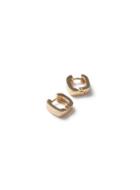 Topman Mens Gold Look Square Hoop Earrings*