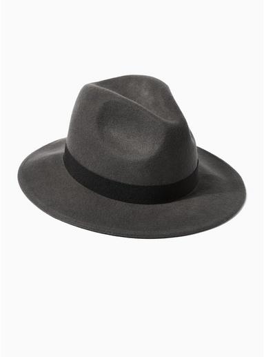 Topman Mens Grey Gray Wool Fedora