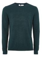 Topman Mens Blue Teal Twist Sweater