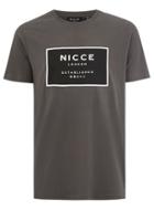 Topman Mens Grey Nicce Gray 'est' Logo T-shirt