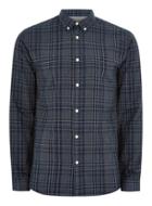 Topman Mens Selected Homme's Navy Check Shirt