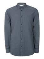 Topman Mens Selected Homme Blue And White Stitch Shirt