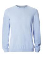Topman Mens Premium Blue Slim Fit Sweater Containing Cashmere