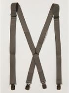 Topman Mens Mid Grey Gray Suspenders