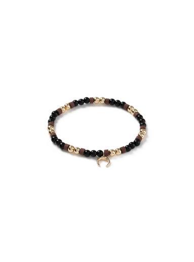 Topman Mens Brown Moon Bead Bracelet*