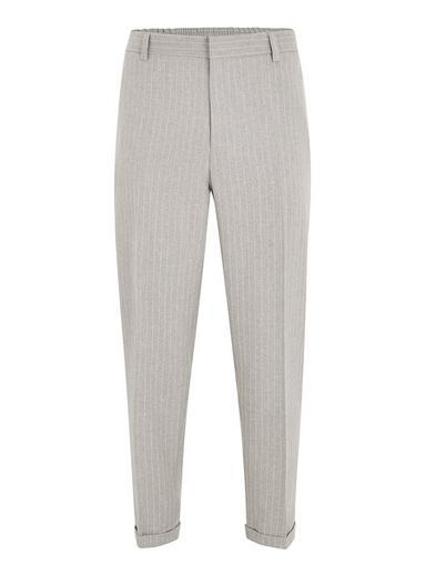 Topman Mens Mid Grey Gray Pinstripe Tapered Dress Pants