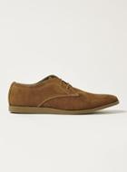 Topman Mens Brown Tan Faux Suede Slate Desert Shoes