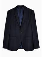 Topman Mens Navy Super Skinny Fit Single Breasted Blazer With Notch Lapels