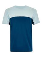 Topman Mens Blue Panel Classic Fit T-shirt