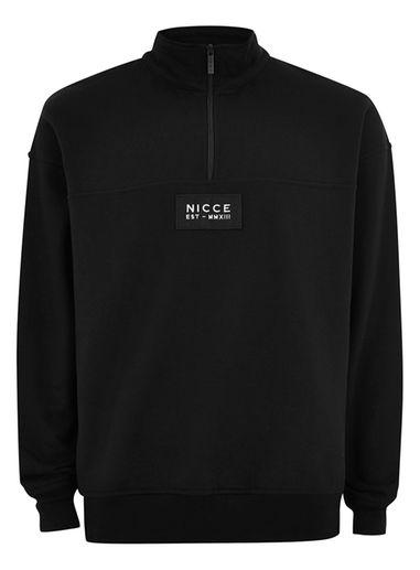 Topman Mens Nicce's Black Drop Shoulder Track Top