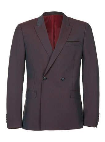 Topman Purple Tonic Double Breasted Skinny Suit Jacket
