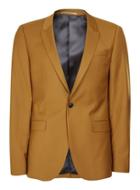 Topman Mens Yellow Dark Camel Ultra Skinny Fit Suit Jacket